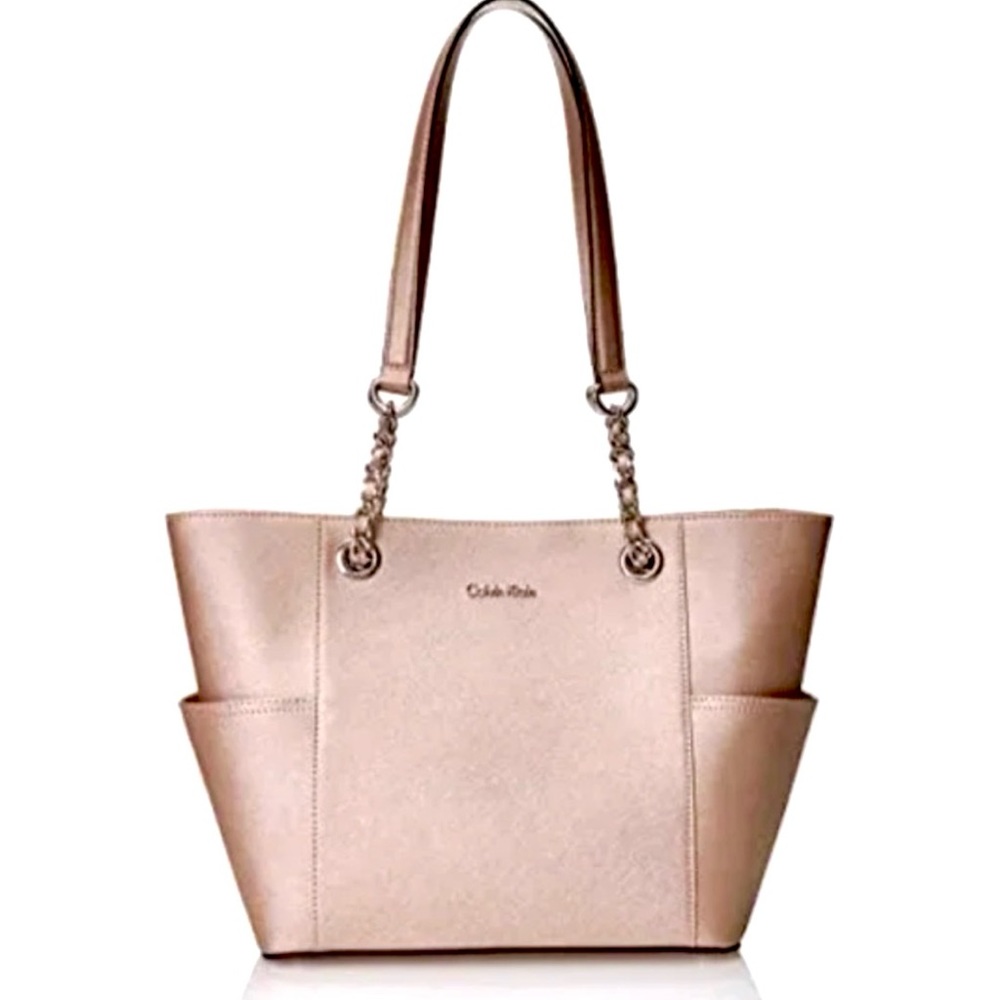 Calvin Klein Sparlky Rose Gold Large Bag in Exquisite Condition - Picture 1 of 5